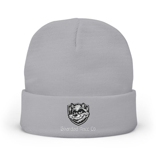 Embroidered Bearded Racc Knit Beanie — Bearded Racc Co Branded Winter Hat