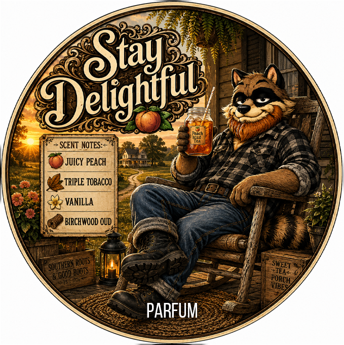 Stay Delightful - Juicy Peach, Triple Tobacco, Vanilla, Birchwood Oud