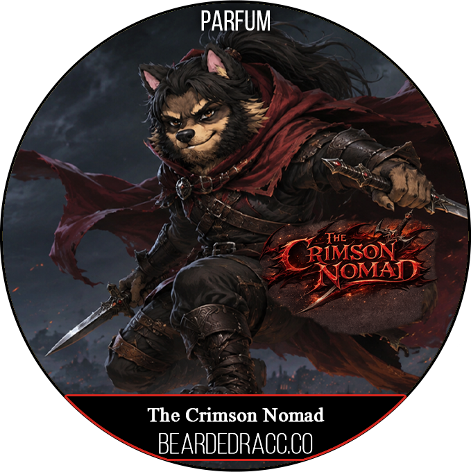 Crimson Nomad - Aged Oud, Smoked Pomegranate, Cardamom, Black Tea, Charred Cedar, Dark Anber Resin, Tobacco Leaf, Cognac Barrel, Black Pepper, Spiced Pumpkin Flesh, Dried Cranberry