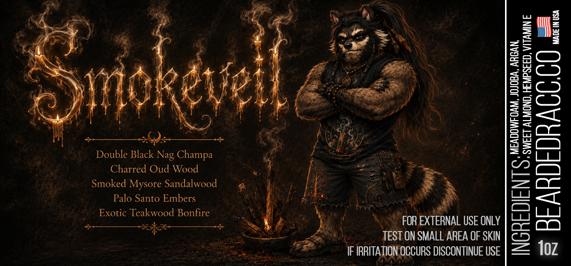 Smokeveil - Double Black Nag Champa, Charred Oud Wood, Smoked Mysore Sandalwood, Palo Santo Embers, Exotic Teakwood Bonfire