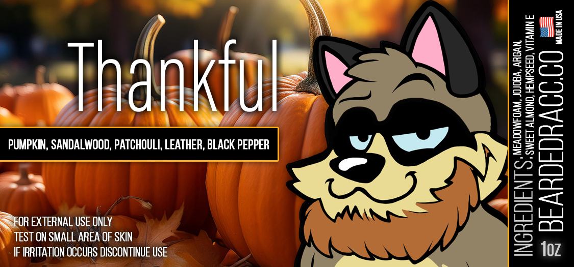 Thankful - Pumpkin, Sandalwood, Patchouli, Leather, Black Pepper