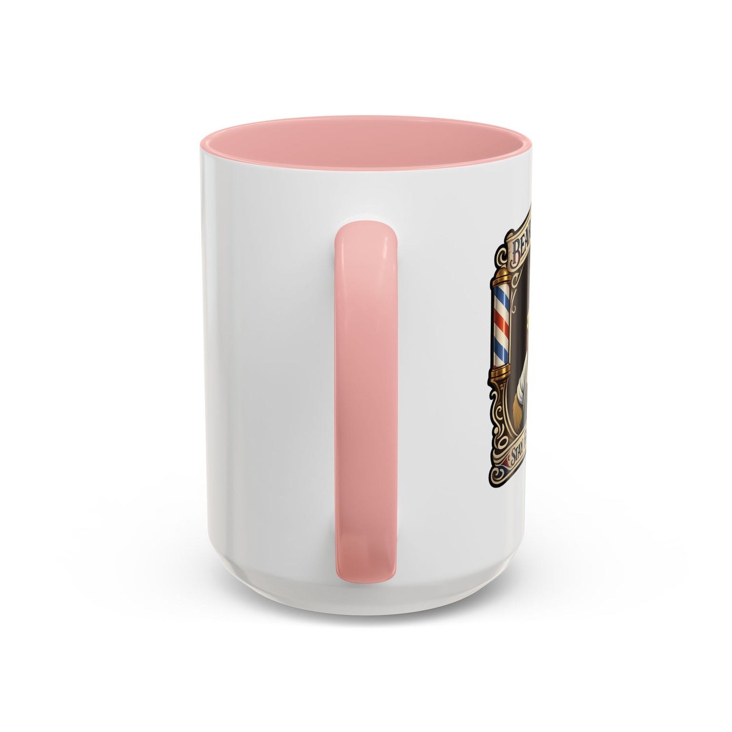 Barbershop Racc Coffee Mug — Stay Feral My Friends (Bearded Racc Co) Accent Mug (11/15oz)