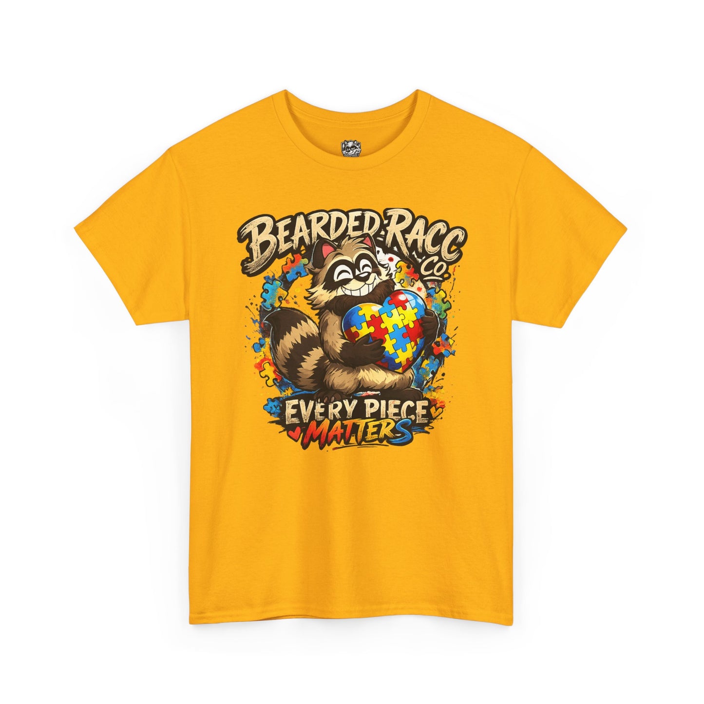 Autism Awareness T-Shirt - "Every Piece Matters" (Bearded Racc Co) Extended Sizes