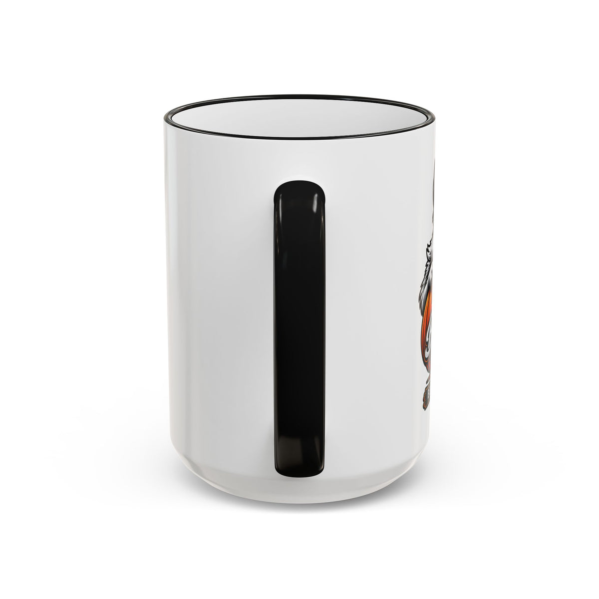 Accent Rim & Handle Mug (11oz, 15oz) - Racc-o-Lantern Mug (Bearded Racc Co)