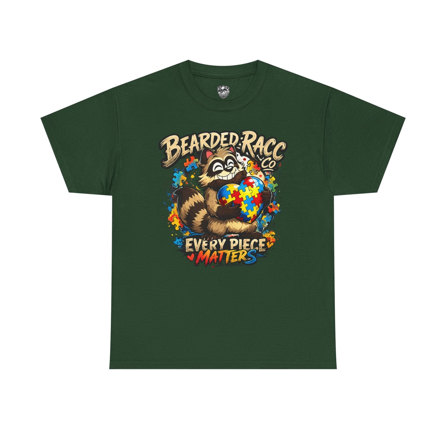 Autism Awareness T-Shirt - "Every Piece Matters" (Bearded Racc Co) Extended Sizes