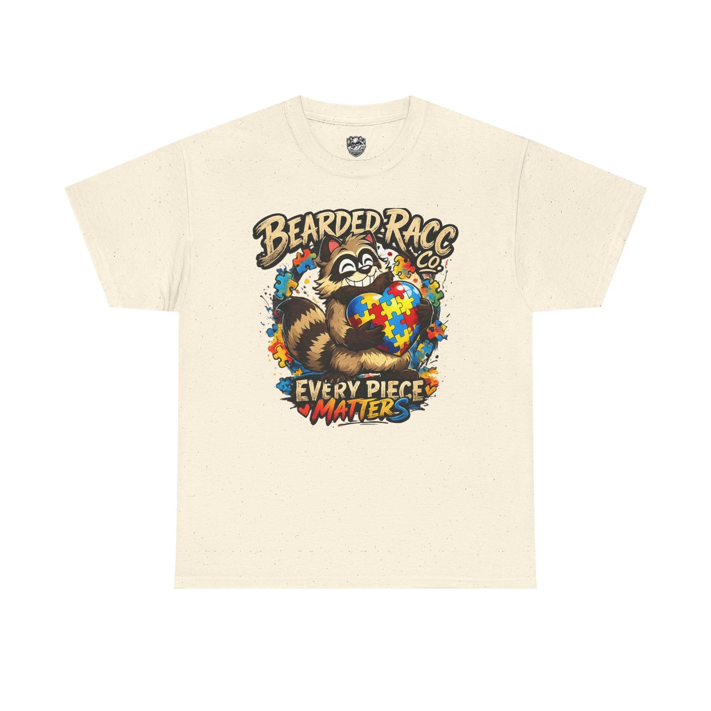 Autism Awareness T-Shirt - "Every Piece Matters" (Bearded Racc Co) Extended Sizes