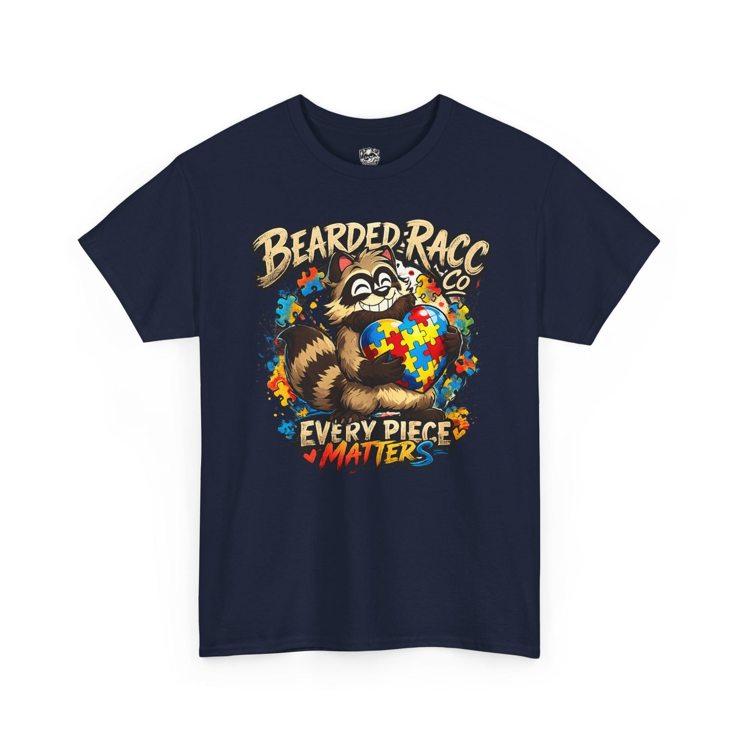 Autism Awareness T-Shirt - "Every Piece Matters" (Bearded Racc Co) Extended Sizes