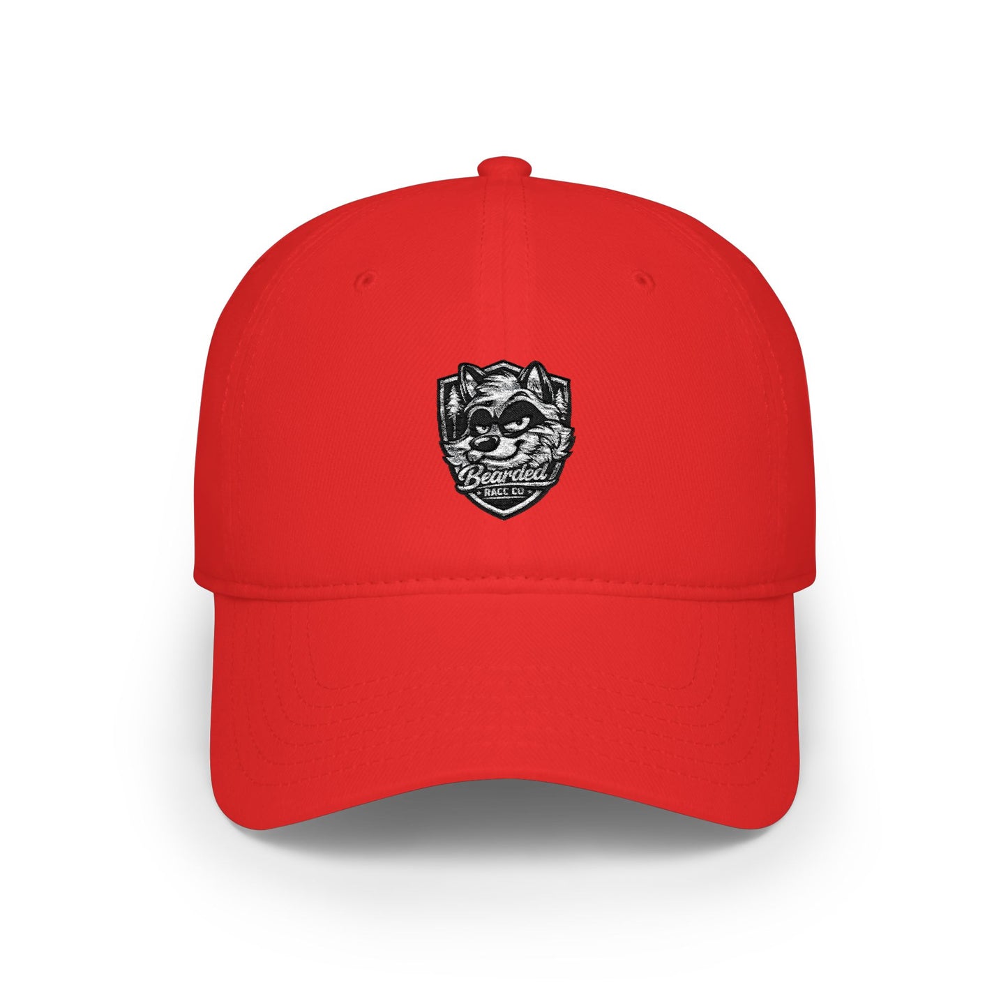 Low Profile Baseball Cap - Bearded Racc Co Embroidered Logo