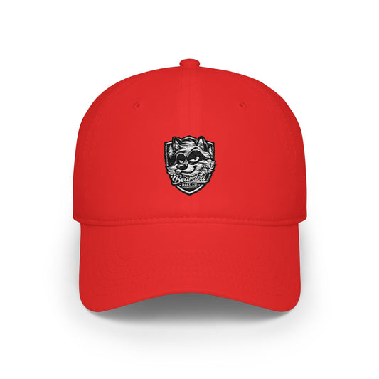 Low Profile Baseball Cap - Bearded Racc Co Embroidered Logo