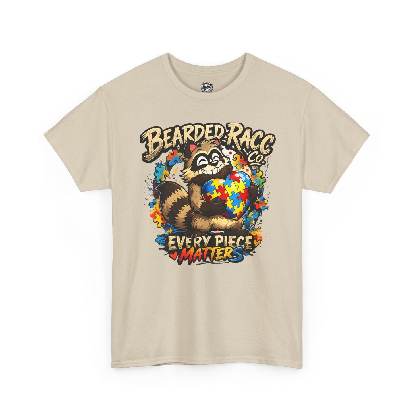 Autism Awareness T-Shirt - "Every Piece Matters" (Bearded Racc Co) Extended Sizes