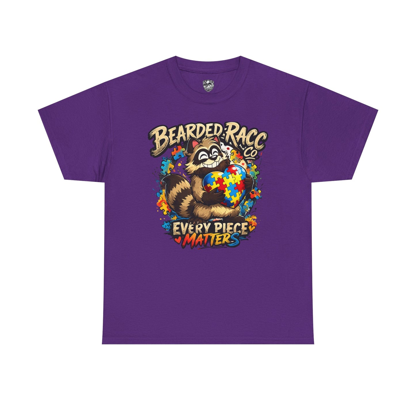 Autism Awareness T-Shirt - "Every Piece Matters" (Bearded Racc Co) Extended Sizes