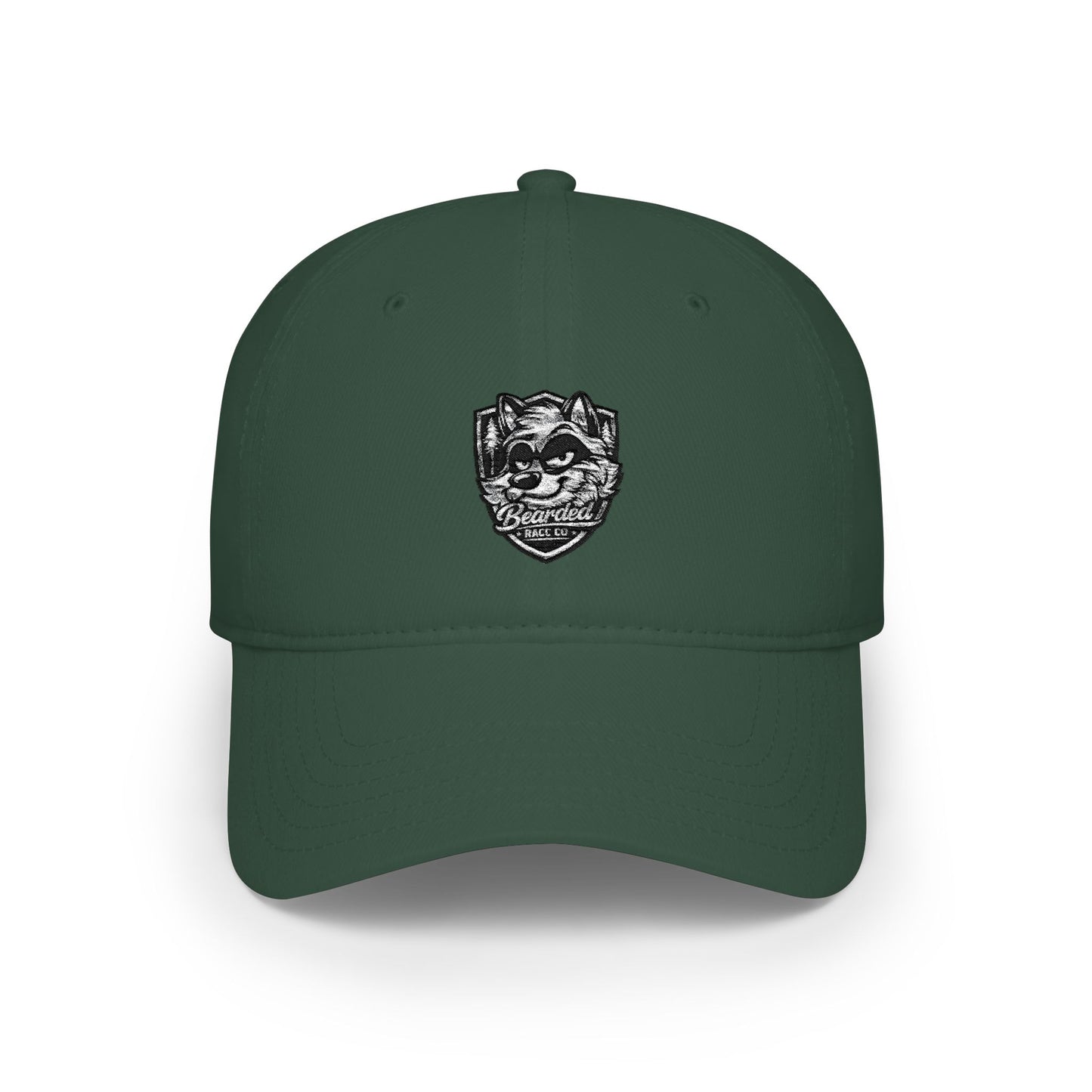 Low Profile Baseball Cap - Bearded Racc Co Embroidered Logo
