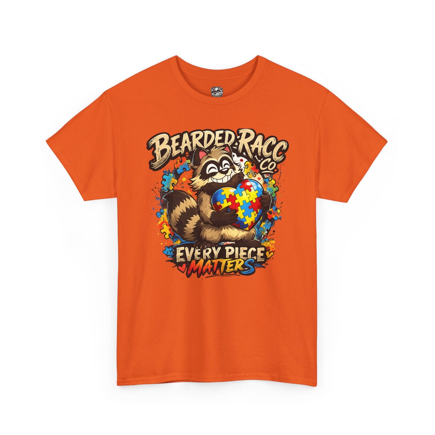 Autism Awareness T-Shirt - "Every Piece Matters" (Bearded Racc Co) Extended Sizes