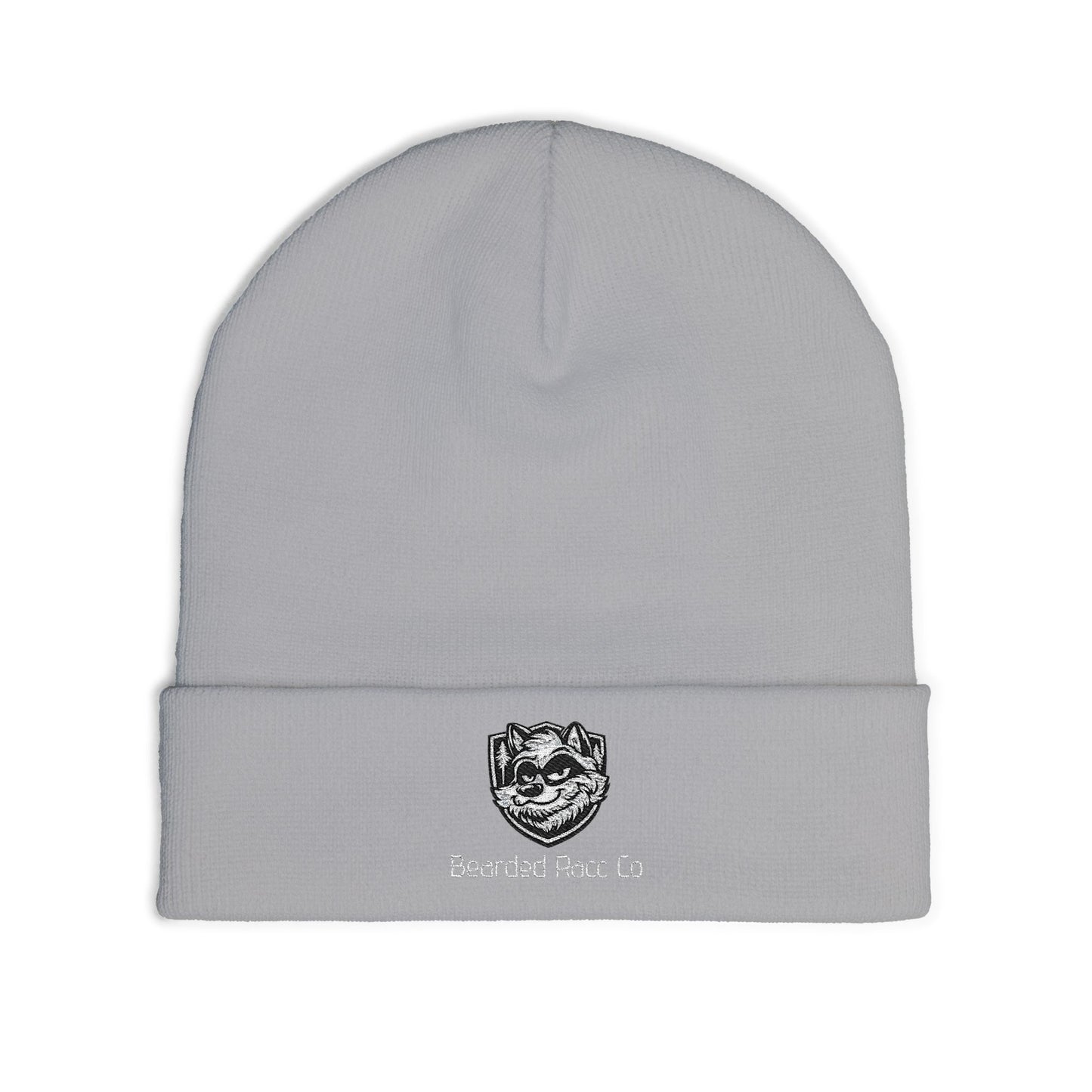 Embroidered Bearded Racc Knit Beanie — Bearded Racc Co Branded Winter Hat