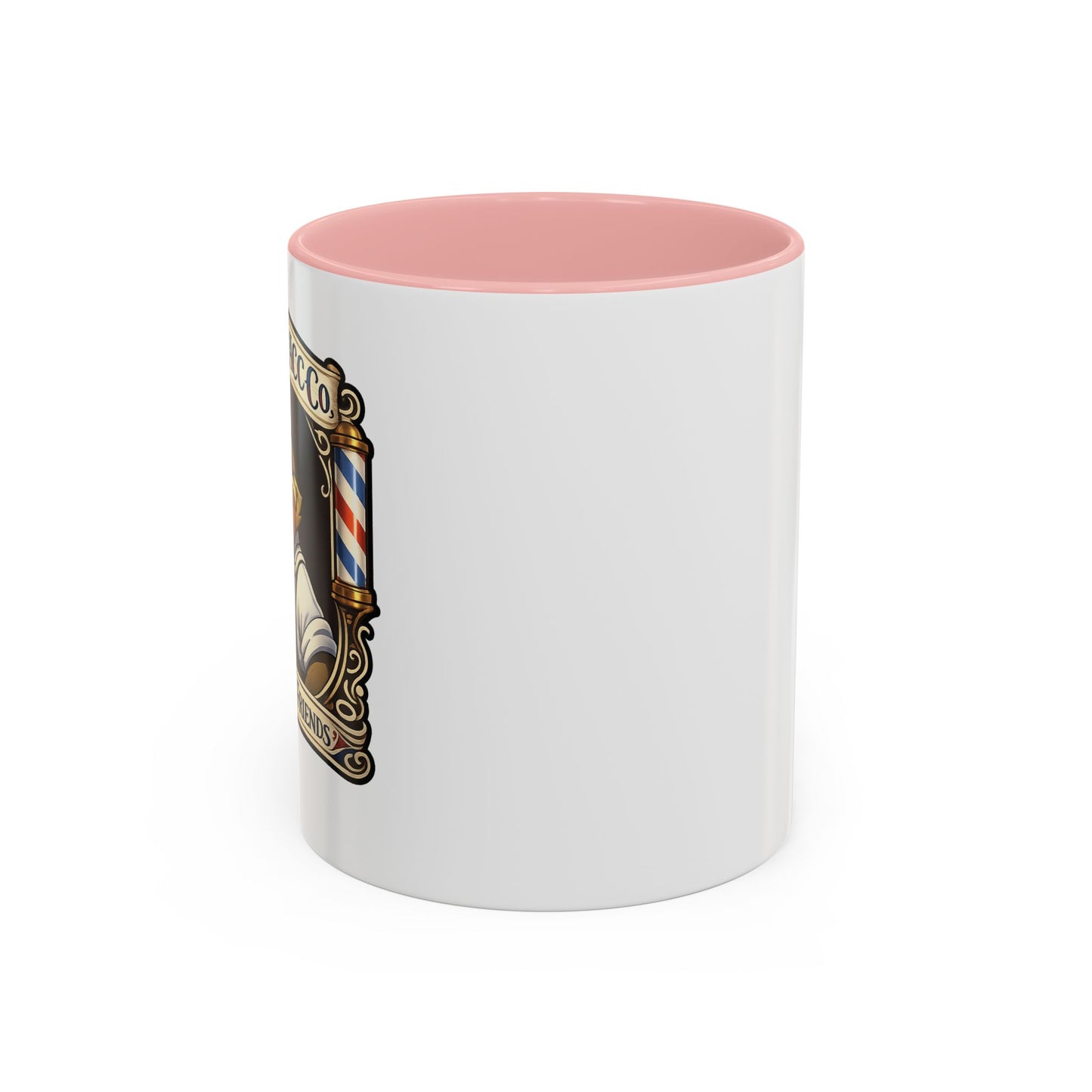 Barbershop Racc Coffee Mug — Stay Feral My Friends (Bearded Racc Co) Accent Mug (11/15oz)