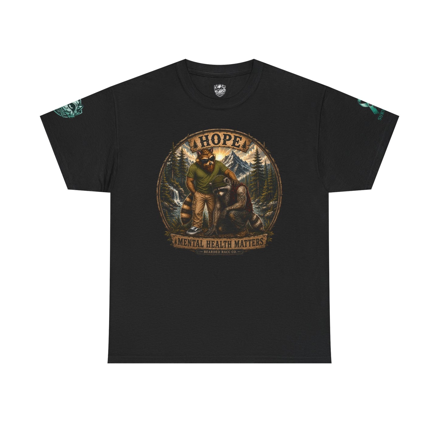 HOPE T-Shirt - "SURVIVOR" (Bearded Racc Co) Extended Sizes