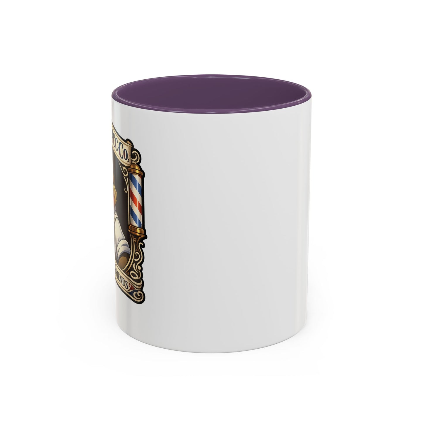 Barbershop Racc Coffee Mug — Stay Feral My Friends (Bearded Racc Co) Accent Mug (11/15oz)