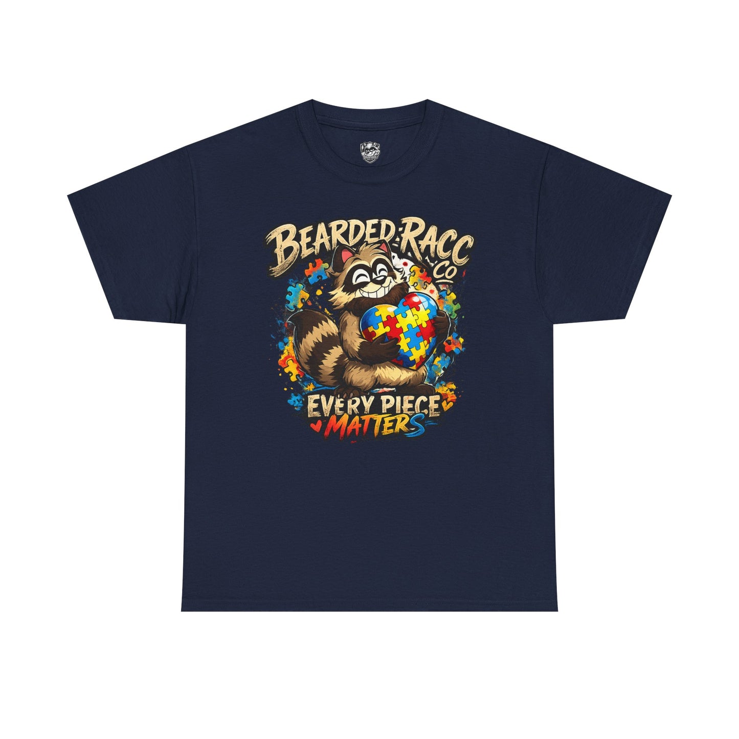 Autism Awareness T-Shirt - "Every Piece Matters" (Bearded Racc Co) Extended Sizes