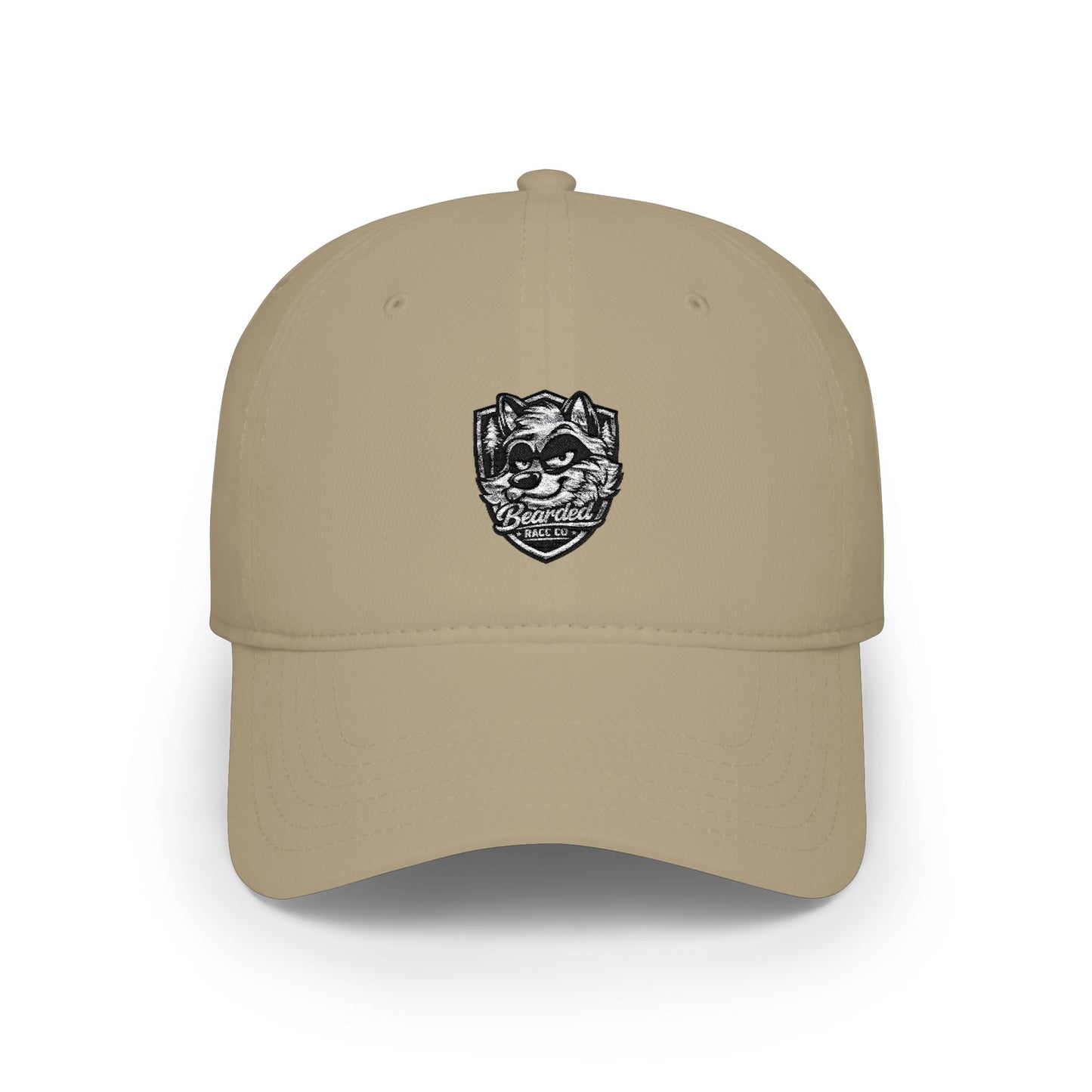 Low Profile Baseball Cap - Bearded Racc Co Embroidered Logo