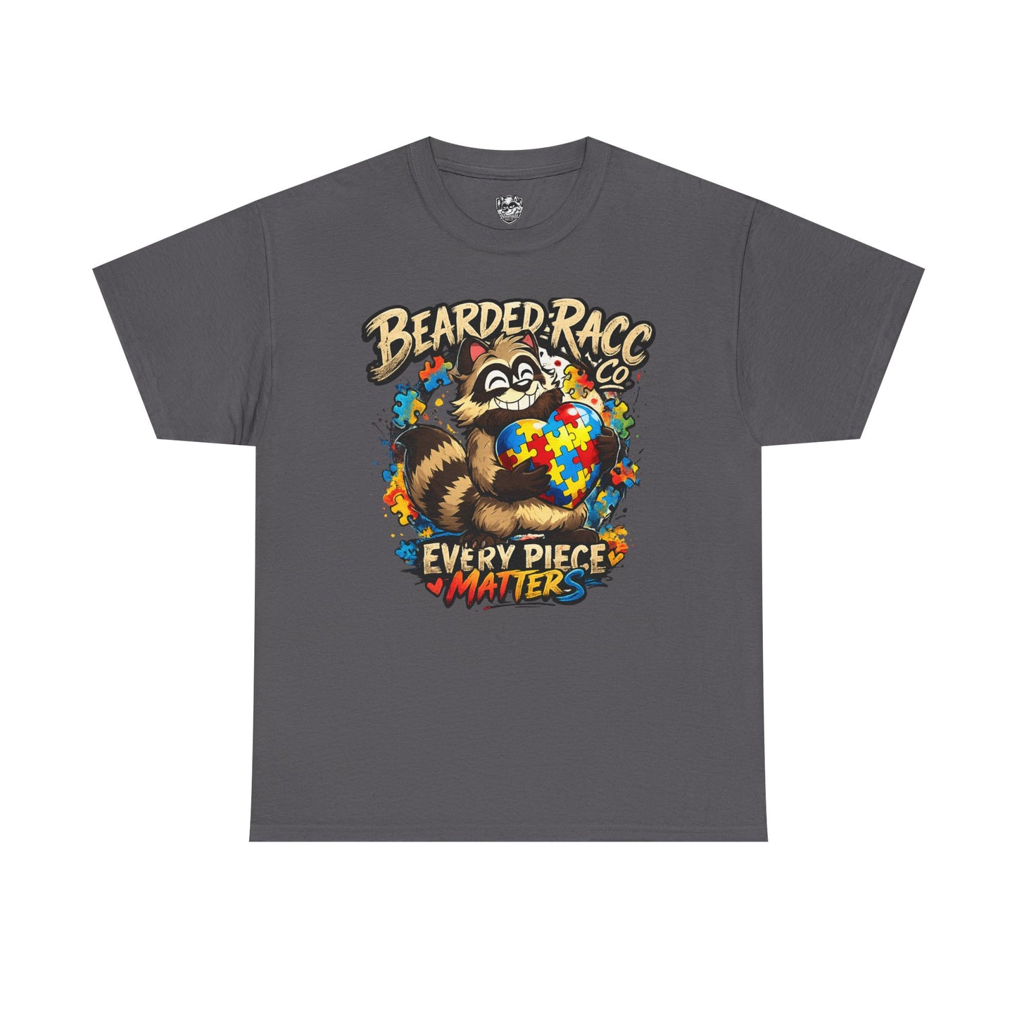Autism Awareness T-Shirt - "Every Piece Matters" (Bearded Racc Co) Extended Sizes