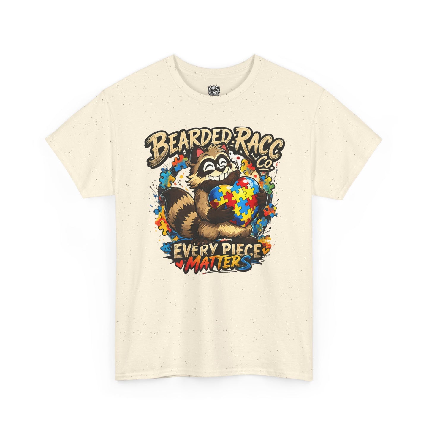 Autism Awareness T-Shirt - "Every Piece Matters" (Bearded Racc Co) Extended Sizes