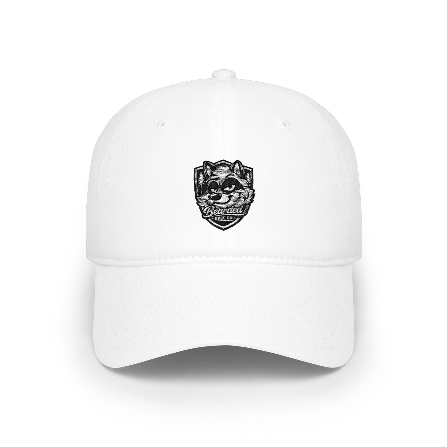 Low Profile Baseball Cap - Bearded Racc Co Embroidered Logo