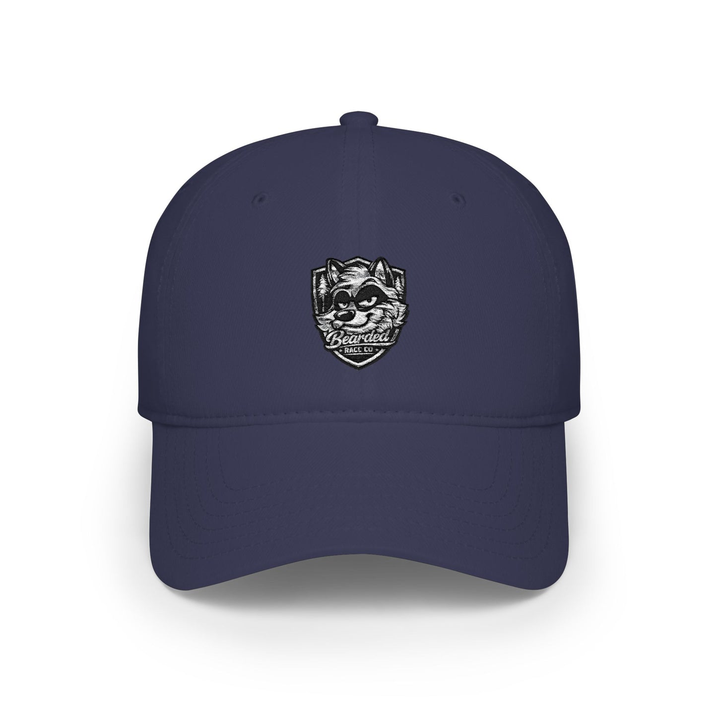 Low Profile Baseball Cap - Bearded Racc Co Embroidered Logo