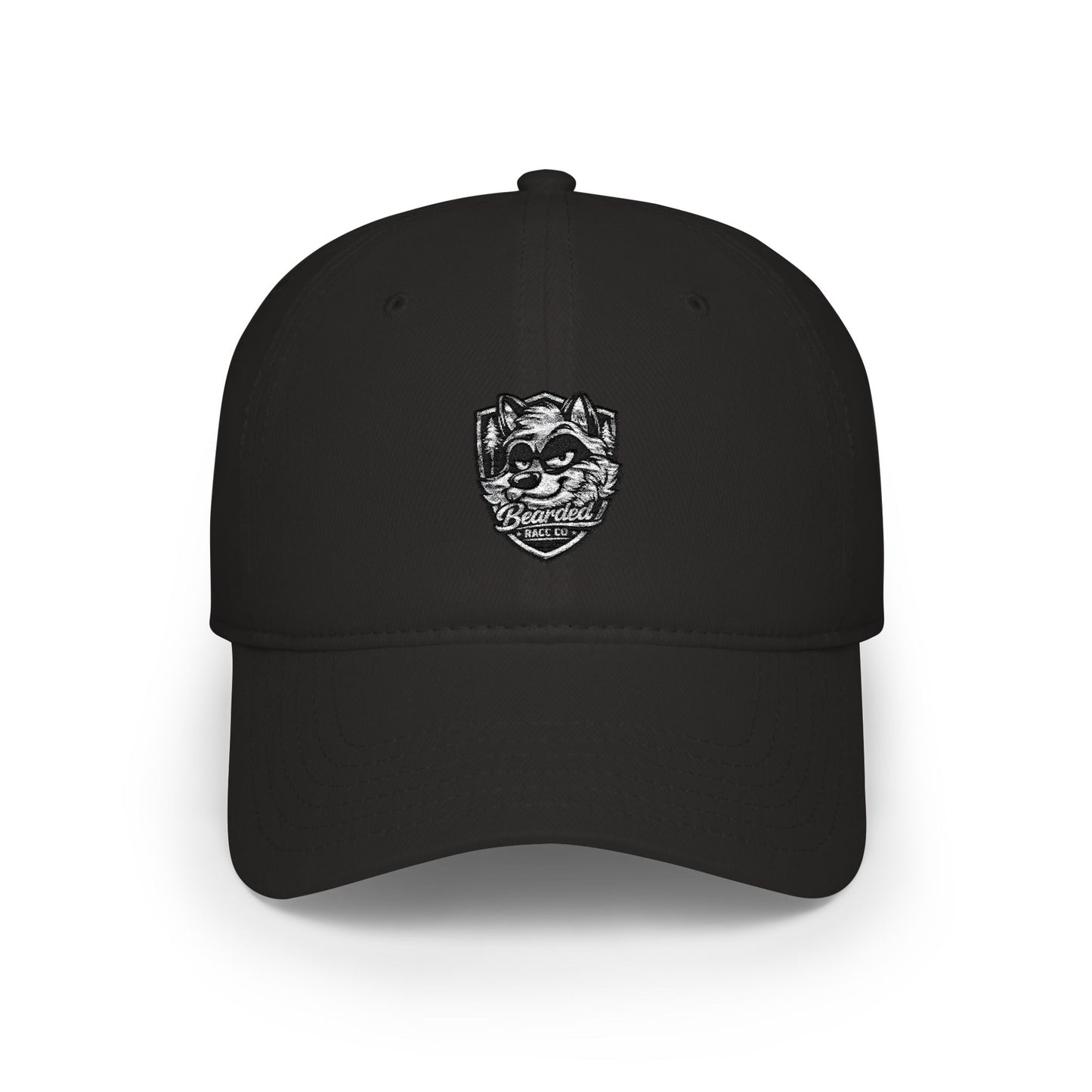 Low Profile Baseball Cap - Bearded Racc Co Embroidered Logo