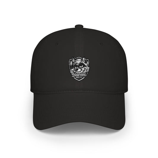 Low Profile Baseball Cap - Bearded Racc Co Embroidered Logo