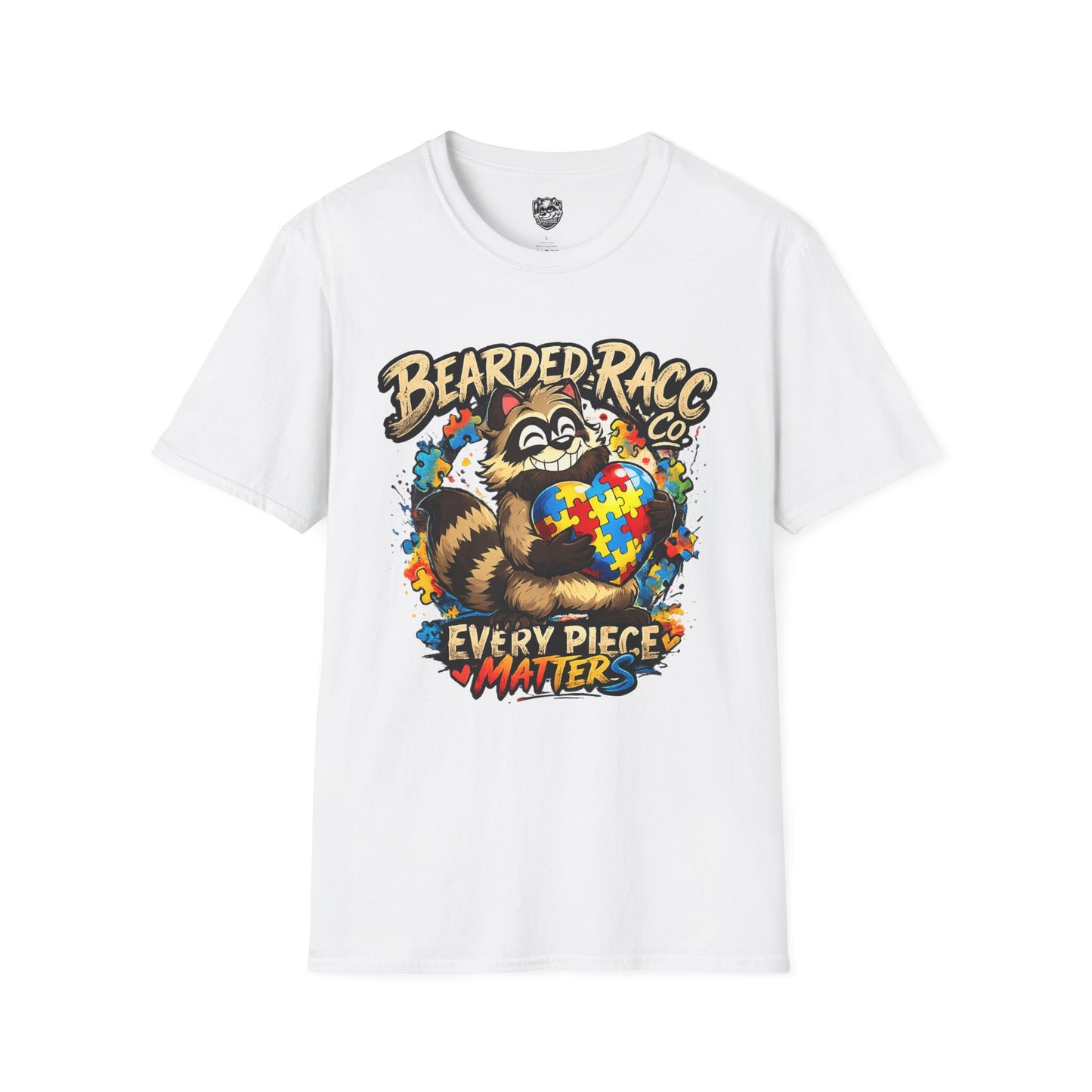Autism Awareness T-Shirt — "Every Piece Matters" (Bearded Racc Co)