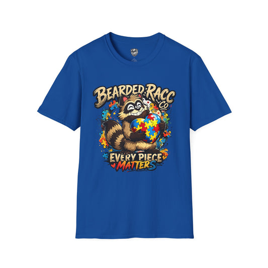 Autism Awareness T-Shirt — "Every Piece Matters" (Bearded Racc Co)