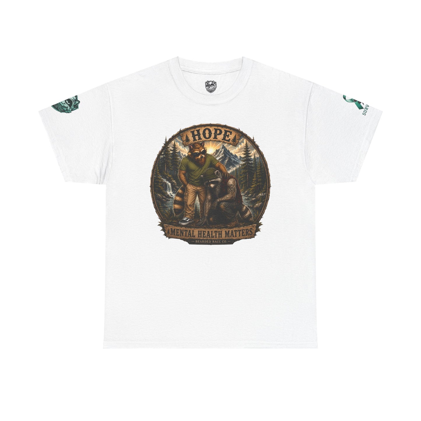 HOPE T-Shirt - "SURVIVOR" (Bearded Racc Co) Extended Sizes