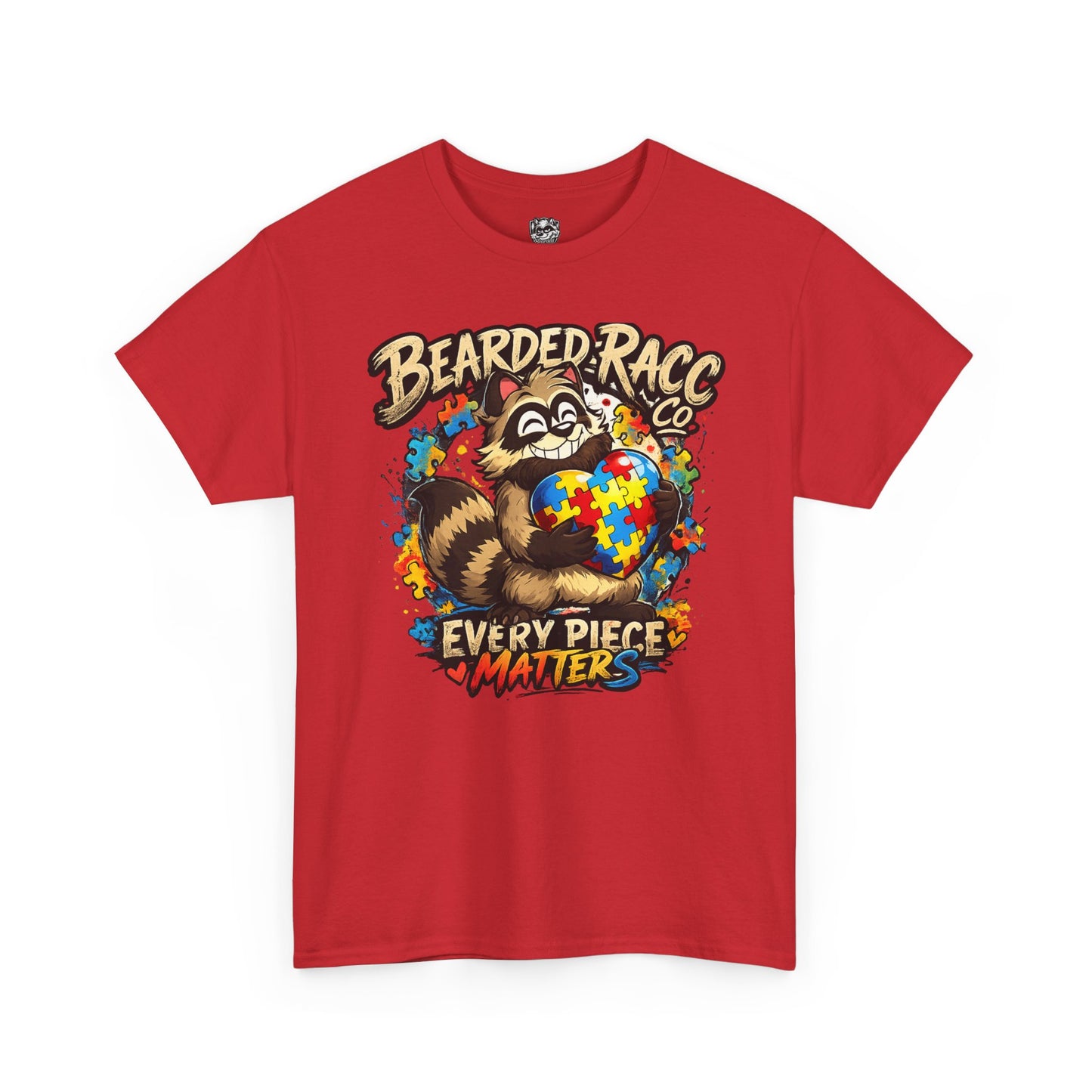 Autism Awareness T-Shirt - "Every Piece Matters" (Bearded Racc Co) Extended Sizes