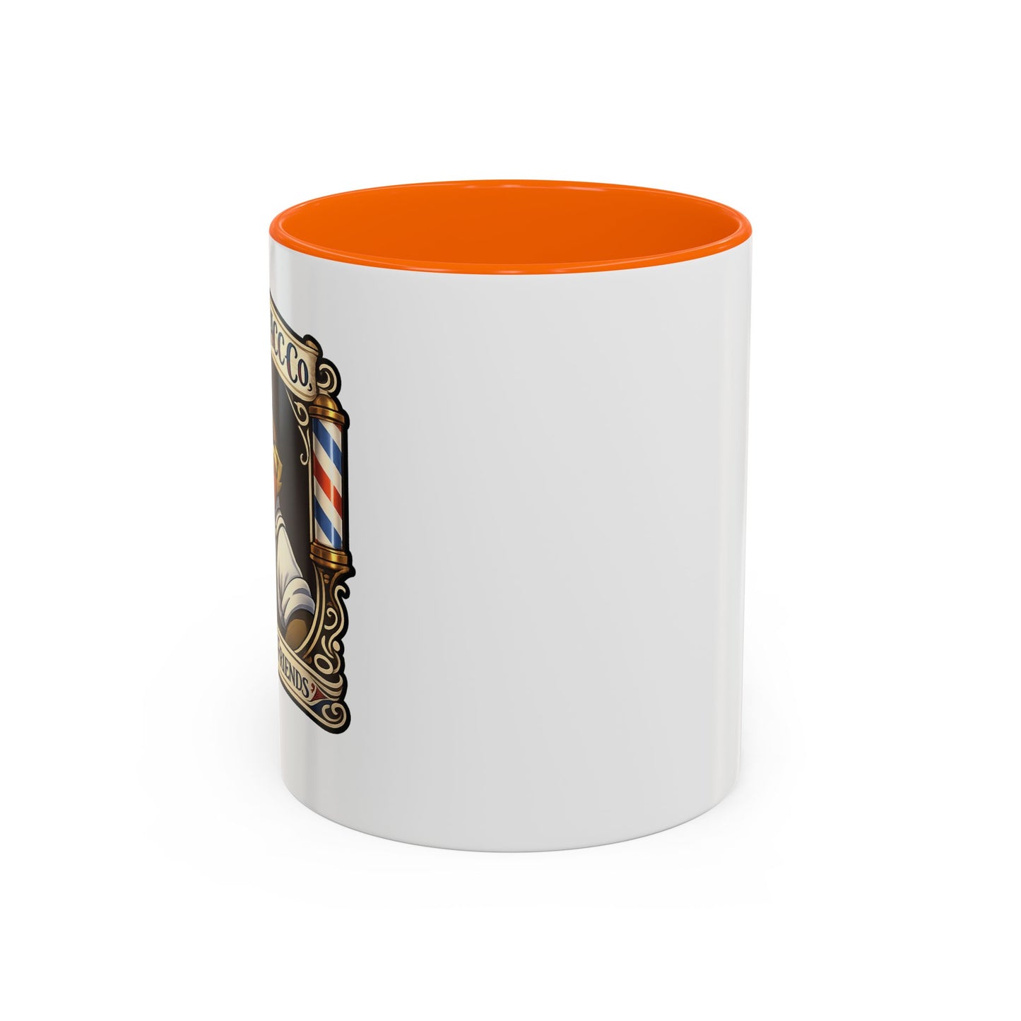 Barbershop Racc Coffee Mug — Stay Feral My Friends (Bearded Racc Co) Accent Mug (11/15oz)