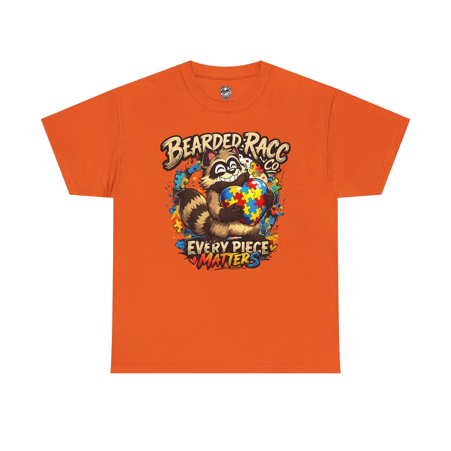 Autism Awareness T-Shirt - "Every Piece Matters" (Bearded Racc Co) Extended Sizes