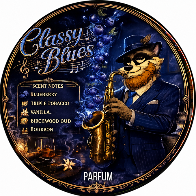 Classy Blues - Blueberry, Triple Tobacco, Vanilla, Birchwood Oud, Bourbon