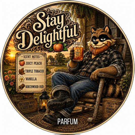 Stay Delightful - Juicy Peach, Triple Tobacco, Vanilla, Birchwood Oud