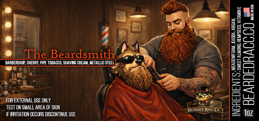 The Beardsmith - Barbershop, Cherry, Pipe Tobacco, Shaving Cream, Metallic Steel